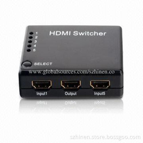 Mini 5 Ports HDMI Switch, High-performance Up to 2.5Gbps